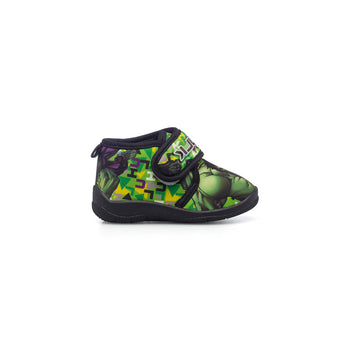 Pantofole da bambino verdi con stampa Hulk, Scarpe Bambini, SKU p431000089, Immagine 0